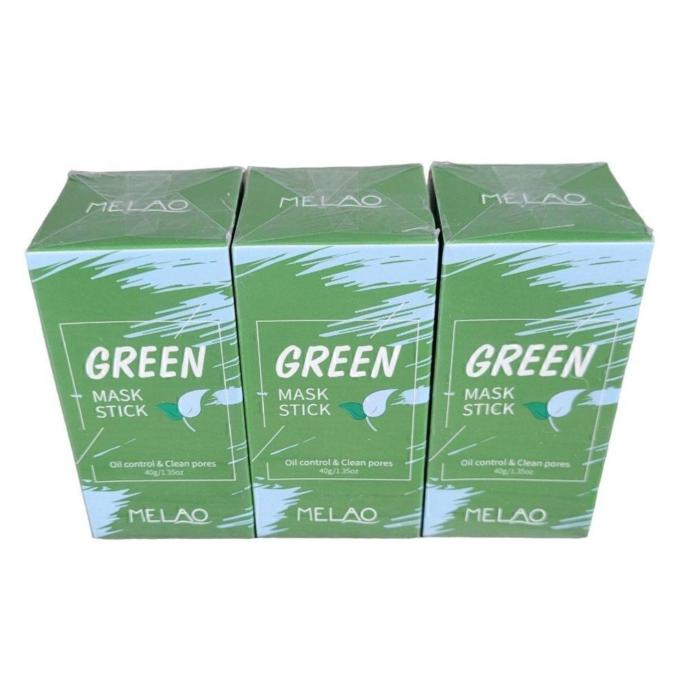 3 x Melao Green Tea Mask Stick Blackhead Remover Mask - EXP: 2/26